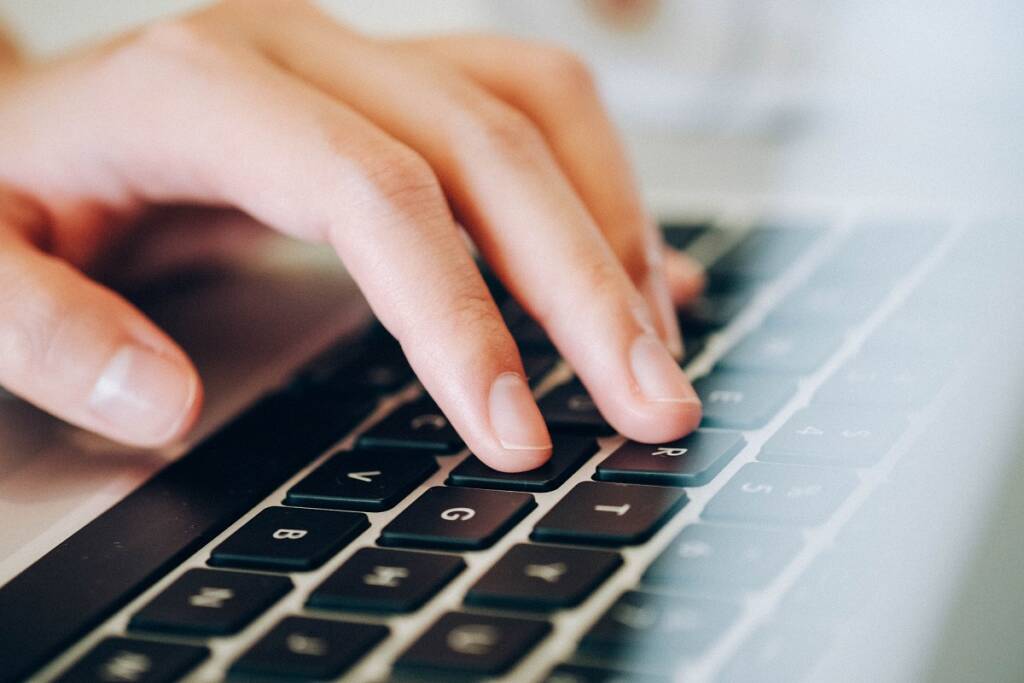 person working at computer