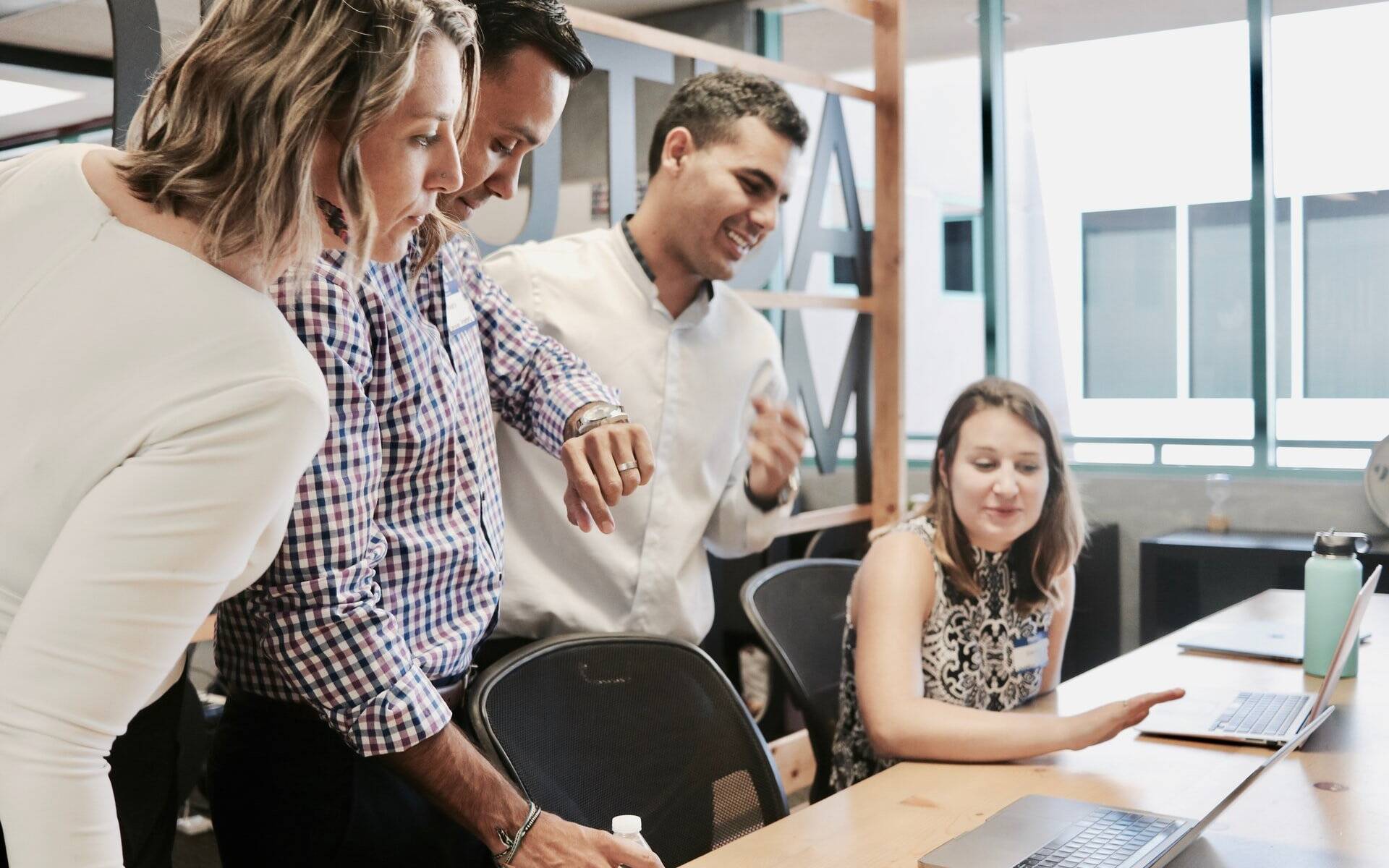 employees in an office - four day week trial