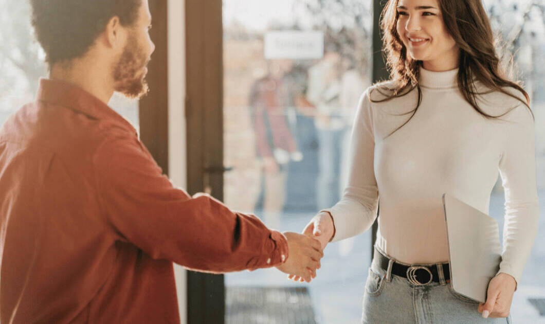 employee handshake