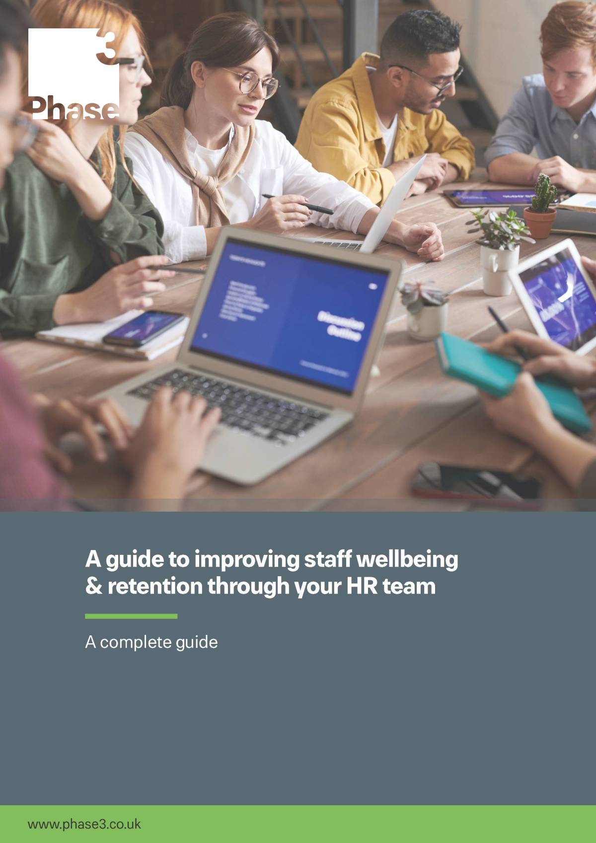 A guide to improving staff wellbeing & retention through your HR team hero image