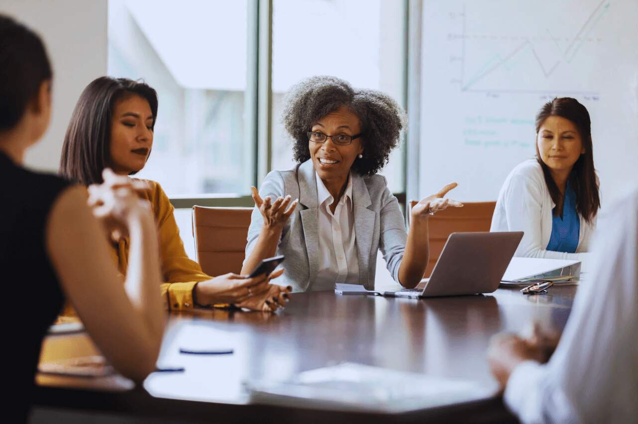 business meeting - making decisions on managed payroll